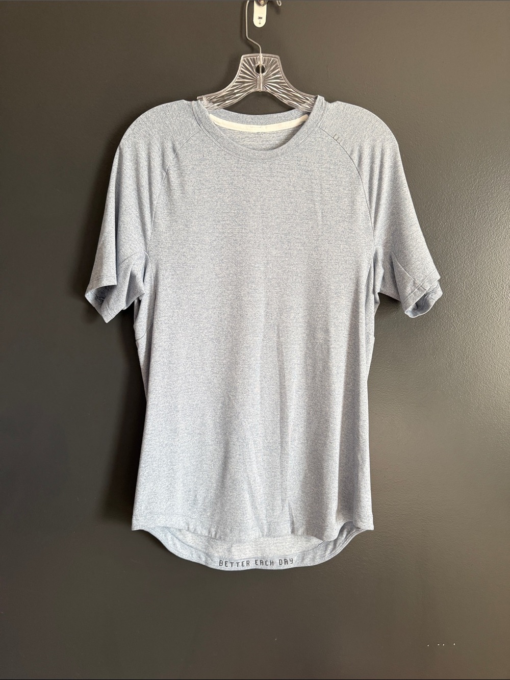 lululemon athletica Heather Light Blue Short Sleeve Performance Tee